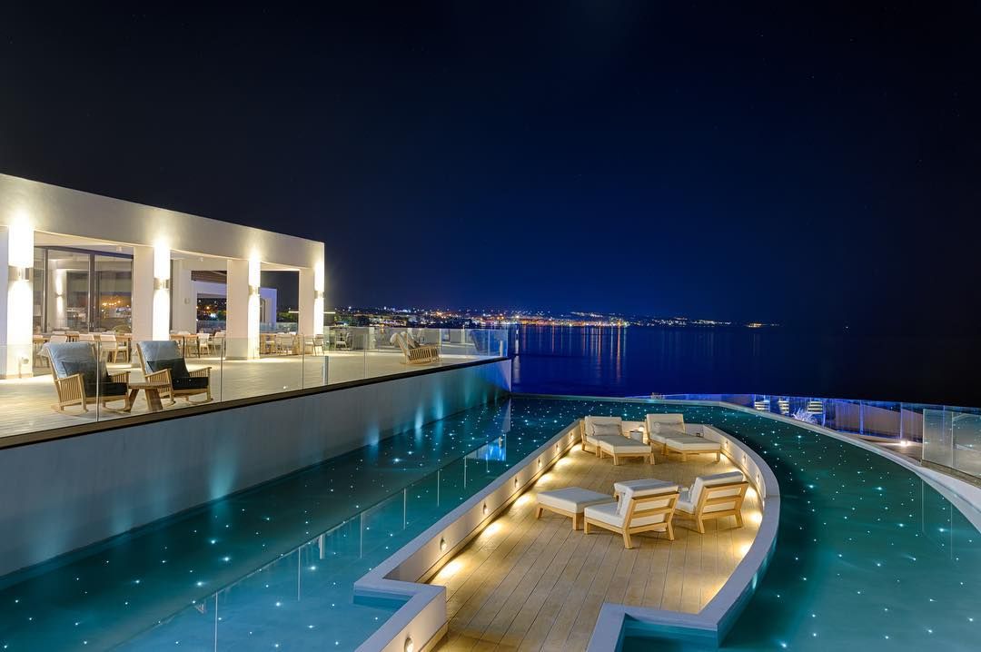 Image may contain: Abaton Island resort, Celebs Go Dating, final, Abaton Island Resort & Spa, Crete, Greece, Abaton, hotel, Island, pool, Scenery, Nature, Outdoors, Landscape, Panoramic, Indoors, Swimming Pool, Housing, Building, Pool, Water
