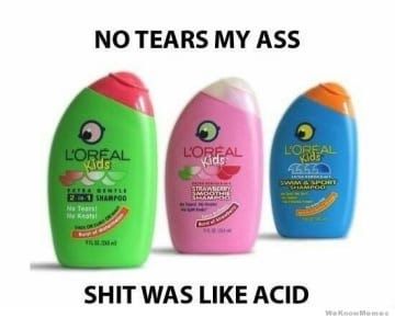Image may contain: 90s kid memes, school, uk, meme, tweet, reaction, funny, 00s, 90s, nostalgic, Shampoo, Bottle, Loreal, no tears, 