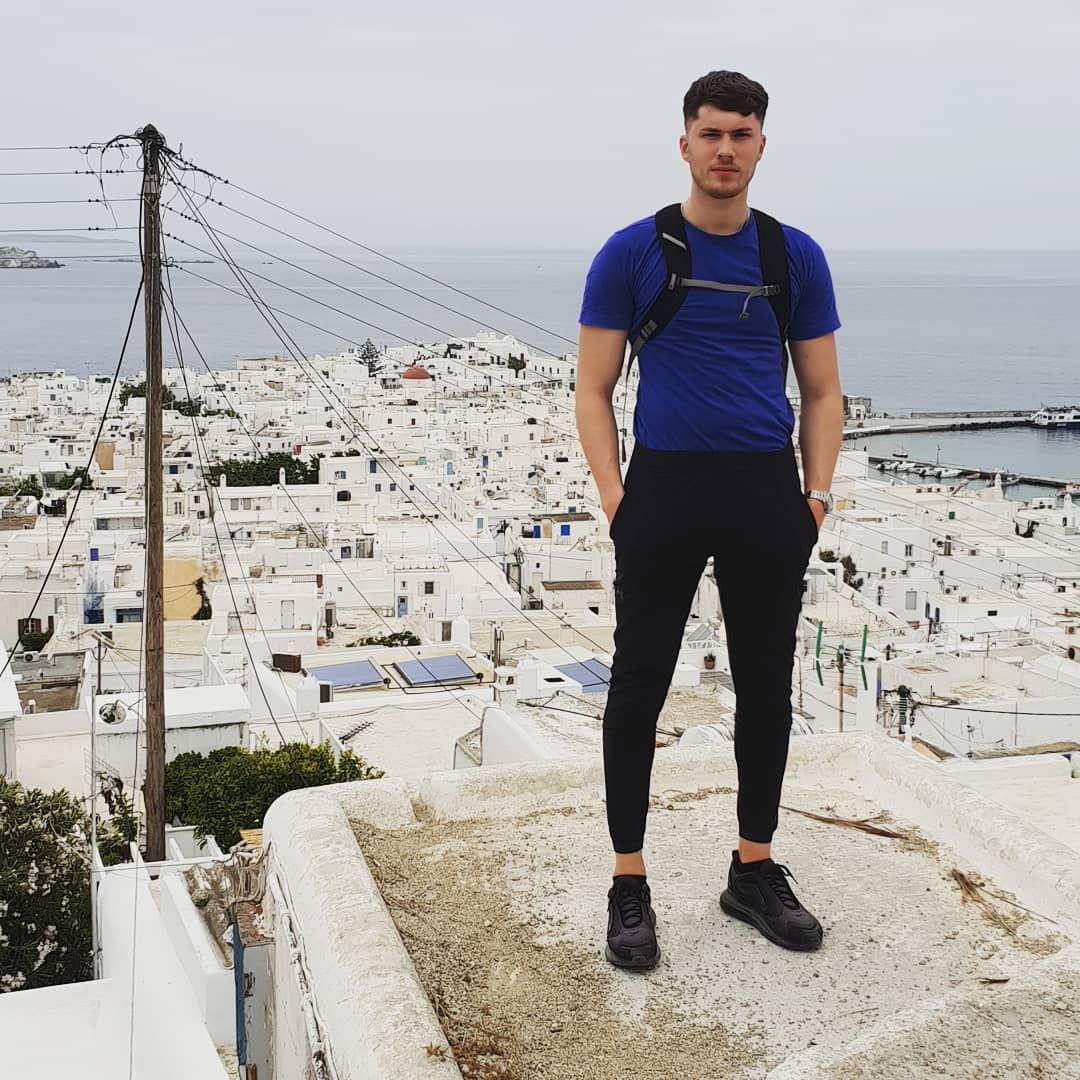Image may contain: Heartbreak Holiday cast, Luke Gravelle, Luke, girlfriend, Heartbreak Holiday, BBC, new, reality, show, series, Love Island, cast, contestant, lineup, age, Instagram, job, University, Sleeve, Man, Nature, Outdoors, Footwear, Shoe, Pants, Person, Human, Clothing, Apparel
