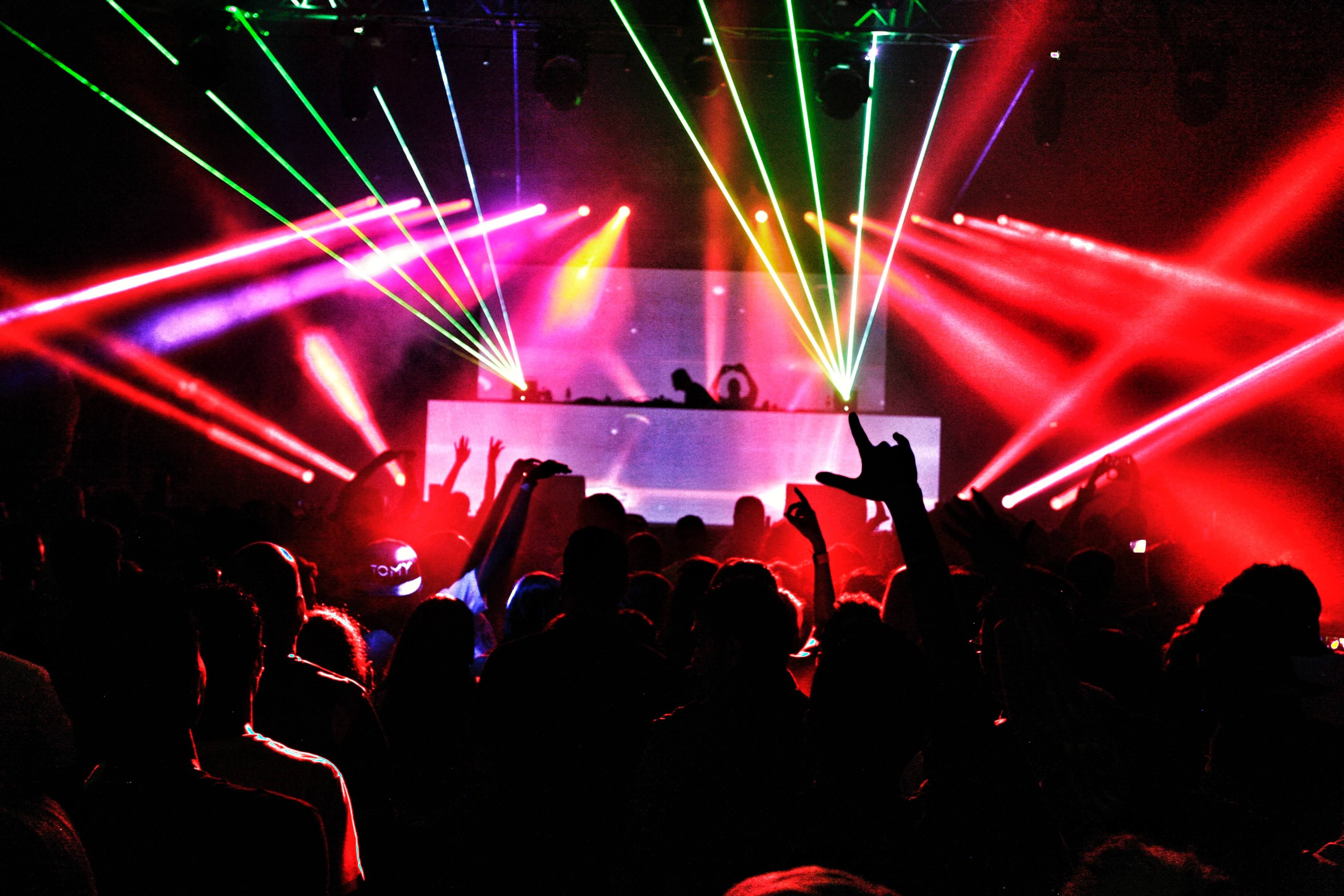 Image may contain: Stage, Rock Concert, Concert, Crowd, Night Club, Club, Human, Person
