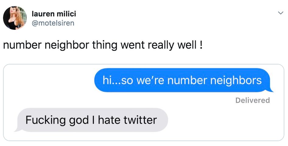Image may contain: Number neighbour, text door, neighbour, twitter, challenge, meme, examples, what is, how to do, explained, origin, tweet, prank, Text Message, Person, Human, Text