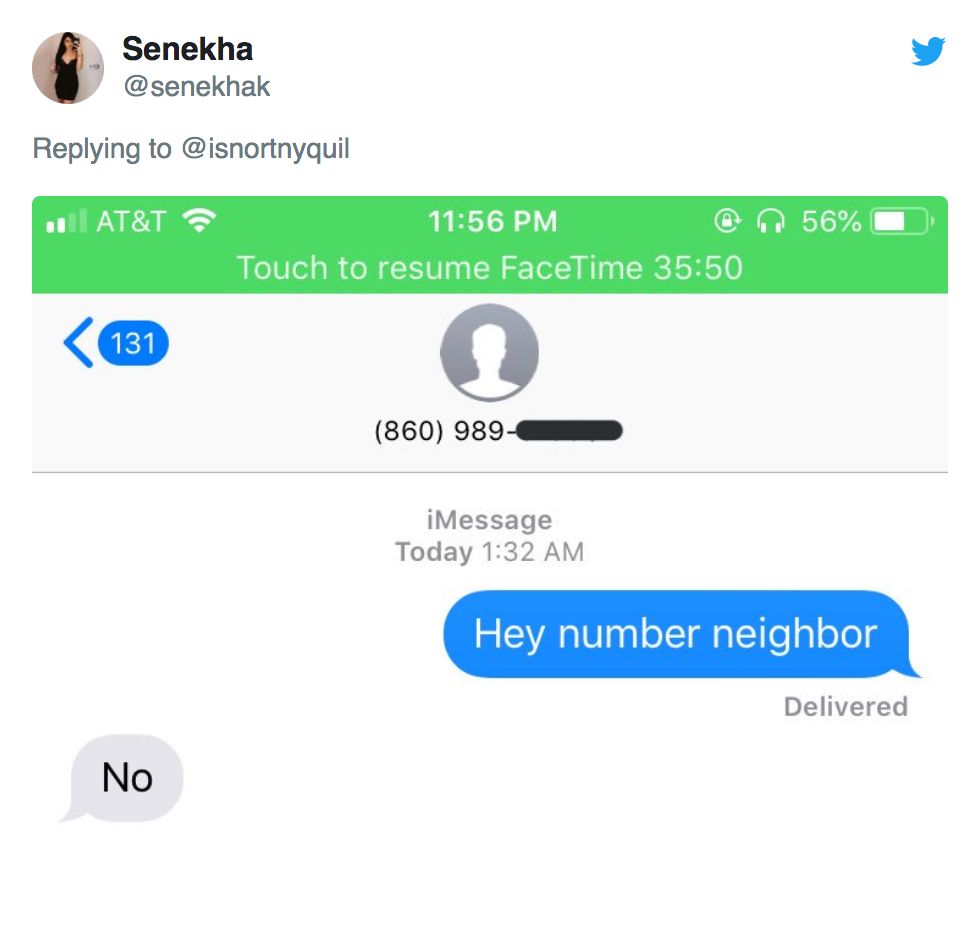 Image may contain: Number neighbour, text door, neighbour, twitter, challenge, meme, examples, what is, how to do, explained, origin, tweet, Text Message, Text