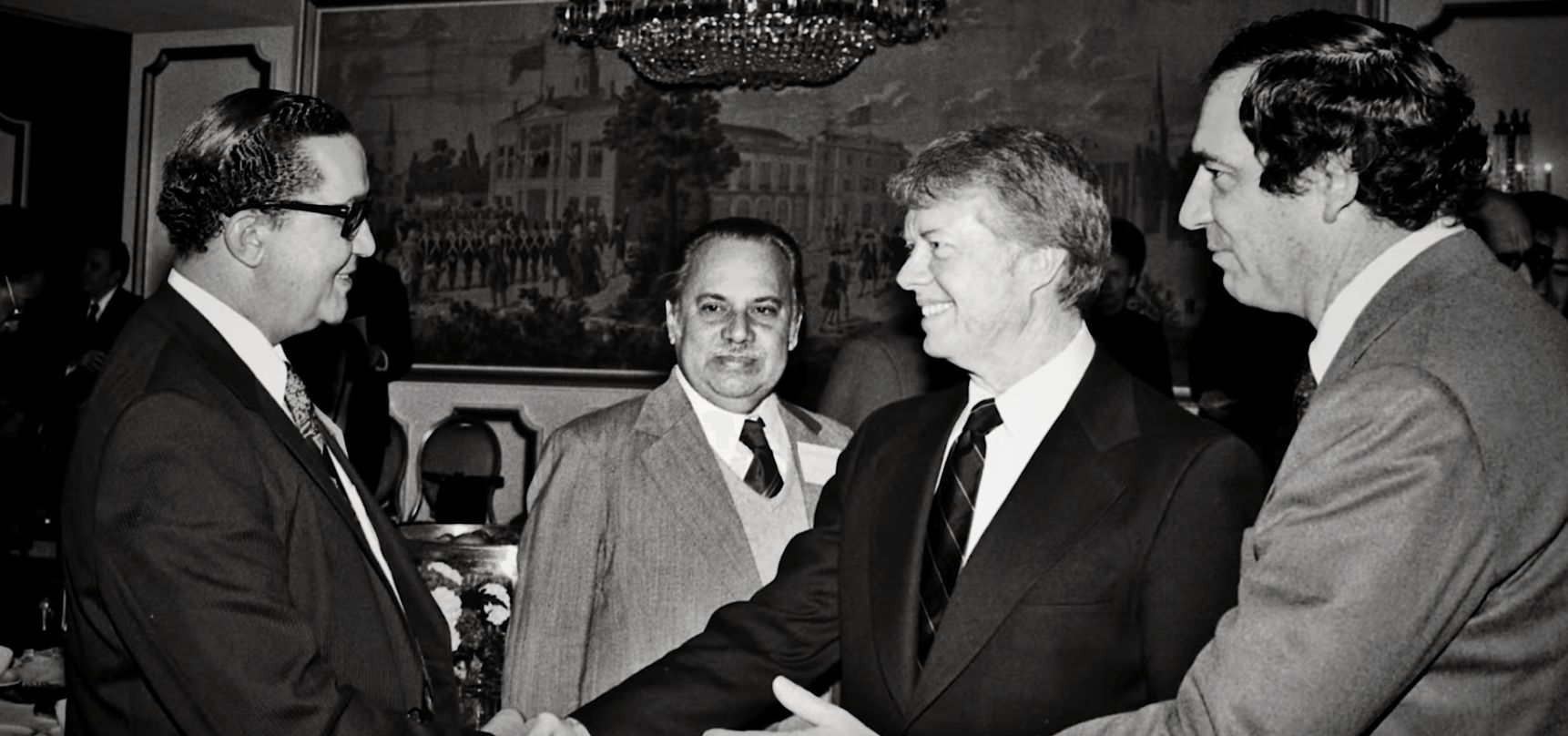 Image may contain: The Family, Netflix, the fellowship, foundation, political leaders, Donald Trump, Christian group, Doug Coe, book, reddit, review, trailer, cast, plot, limited series, Washington Dc, conspiracy theories, true story, Tuxedo, Crowd, Lamp, Clothing, Suit, Apparel, Overcoat, Coat, Person, Human, Accessory, Accessories, Tie