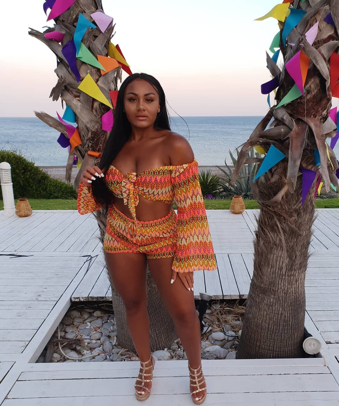 Image may contain: Heartbreak Holiday cast, Lauren, Heartbreak Holiday, BBC, new, reality, show, series, Love Island, cast, contestant, lineup, age, Instagram, job, University, Wood, Shorts, Clothing, Apparel, Human, Person