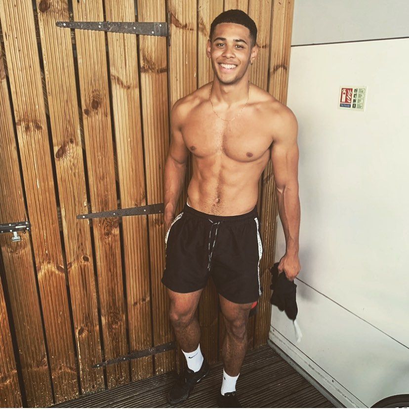 Image may contain: first winter Love Island contestant, winter, Love Island, Ellis Iyayi, 2020, cape town, south africa, contestant, cast, lineup, rumours, fitness, instructor, man, boy, new, Clothing, Shorts, Apparel, Man, Person, Human