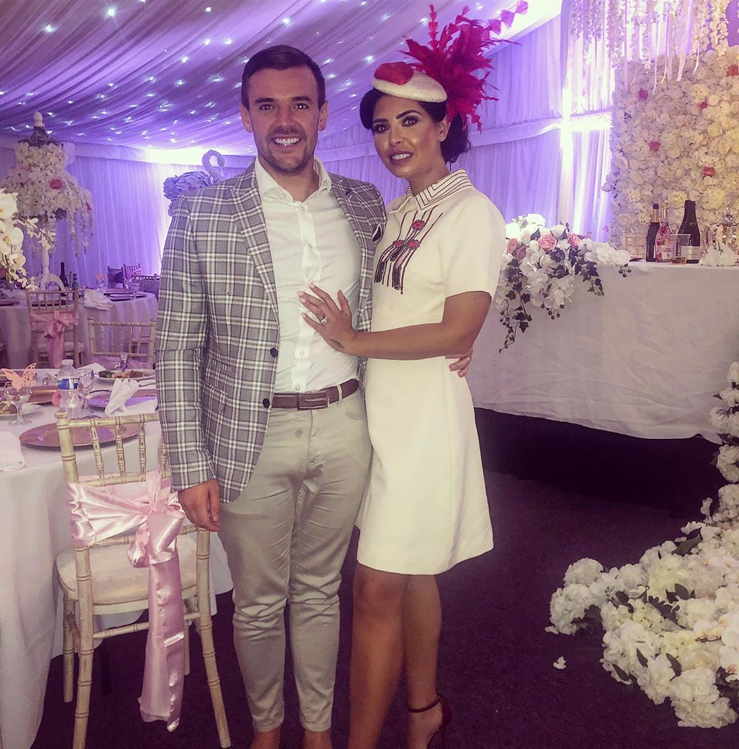 Image may contain: How Islanders spent their winnings, Love Island, 2016, winners, £50k, money, cash, spend, Nathan Massey, Cara De La Hoyde, Dining Table, Table, Room, Flower, Blossom, Plant, Indoors, Furniture, Apparel, Clothing, Tablecloth, Home Decor, Person, Human