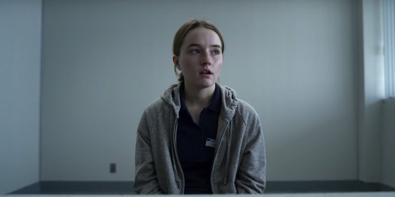 Image may contain: real life Marie Adler, Marie Adler, Unbelievable, Netflix, real life, true story, now, events, crime, interview, speaks out, opinion, review, show, series, thriller, story, Kaitlyn Dever, Face, Sweater, Sweatshirt, Sleeve, Man, Apparel, Clothing, Human, Person