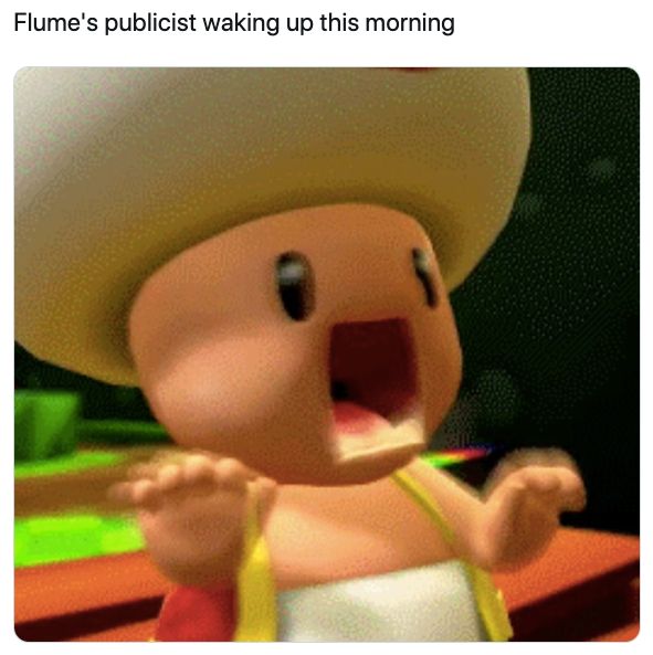 Flume eating ass memes, reactions, jokes, viral twitter, instagram, pornhub, trends, DJ, burning man, sex, butt, arse, paige, tweets