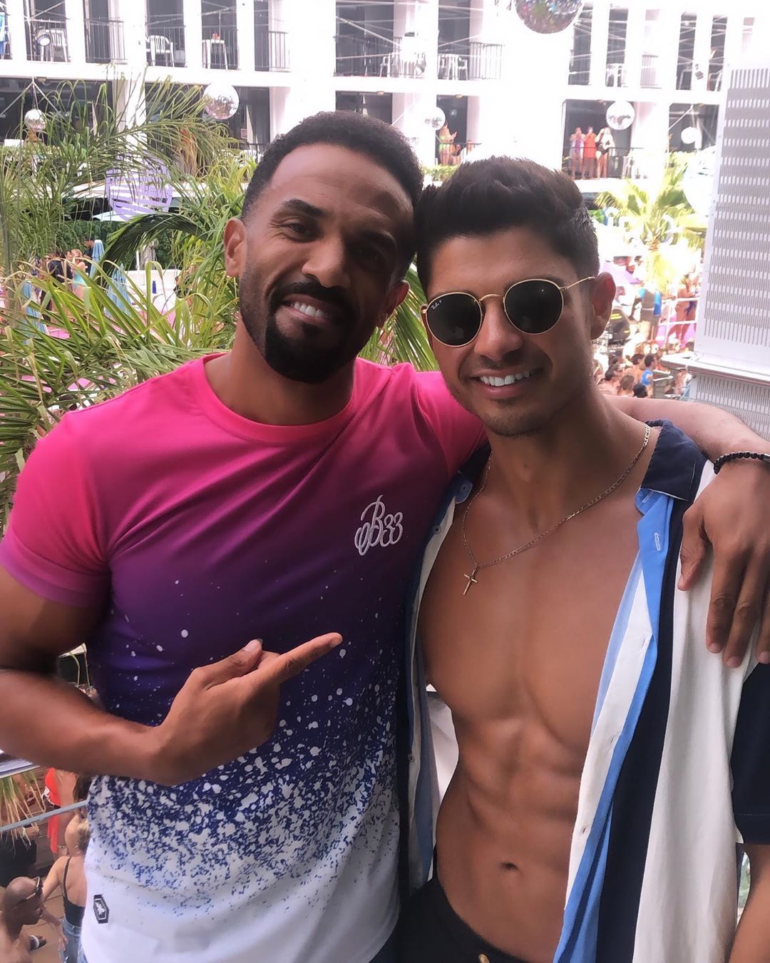 Image may contain: Belle and Anton split, Belle Hassan, Anton Danyluk, Love Island, 2019, split, breakup, over, Ibiza, Craig David, reason, Glasses, Man, Clothing, Apparel, Human, Person, Accessories, Accessory, Sunglasses