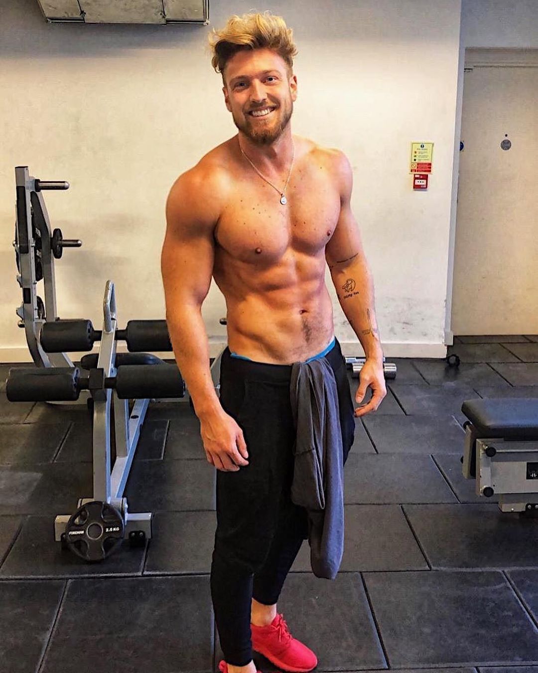 Image may contain: Gym, Man, Fitness, Exercise, Working Out, Sport, Sports, Human, Person, Apparel, Footwear, Clothing, Shoe
