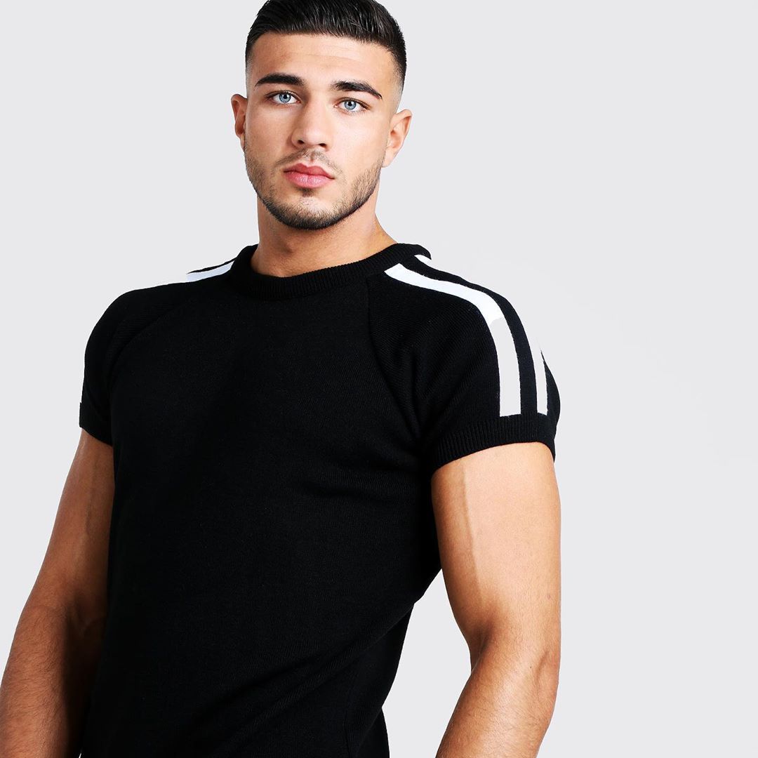 Image may contain:  Love Island 2019 contestants, Love Island, 2019, now, job, Instagram, updates, news, latest, series five, Tommy Fury, Man, Long Sleeve, Person, Human, T-Shirt, Sleeve, Clothing, Apparel