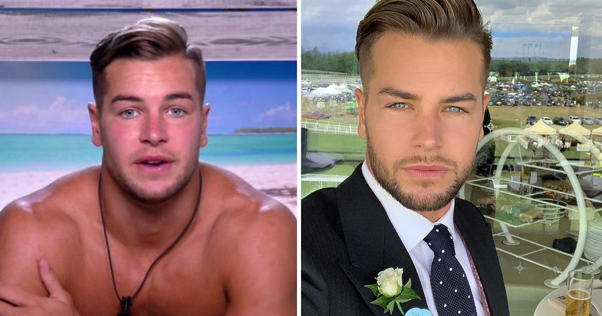 Image may contain: Love Island transformations, Love Island, 2017, series three, Chris Hughes, then, now, before, after, plastic, cosmetic, surgery, filler, lips, boob job, veneers, teeth, glow up, change, Necklace, Jewelry, Head, Portrait, Photography, Photo, Plant, Advertisement, Collage, Poster, Man, Face, Apparel, Clothing, Overcoat, Coat, Suit, Human, Person, Tie, Accessory, Accessories