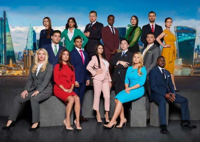 Image may contain: The Apprentice candidates 2019, The Apprentice, 2019, new, series, cast, hopefuls, candidates, lineup, contestants, Sir Alan Sugar, BBC, Overcoat, Suit, Audience, Crowd, Sitting, Female, People, Coat, Blazer, Jacket, Clothing, Shoe, Apparel, Footwear, Person, Human
