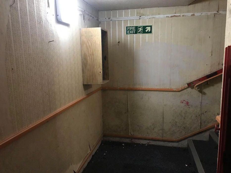Image may contain: Basement, Interior Design, Indoors, Room