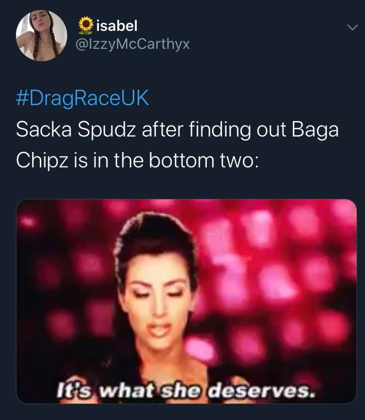 Drag Race UK Episode 7 Memes, RuPaul, Michelle Visage, Baga Chipz, The Vivienne, Cheryl Hole, Divina de Campo, BBC, Michaela Cole, Alan Carr, Brighouse, iPlayer, LGBT, LGBTQ+, gay, queer, Sacka Spudz, The Mother, Sissy Hole, Delicia de Campo