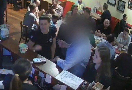 Image may contain: People, Food Court, Party, Crowd, Room, Indoors, Meal, Food, Face, Dining Table, Chair, Cafeteria, Table, Furniture, Restaurant, Human, Person