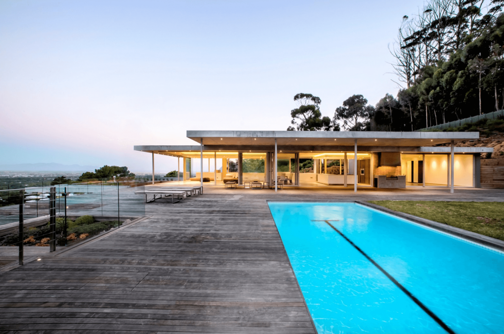 winter Love Island villa, winter, Love Island, 2020, South Africa, Cape Town, villa, house, pool, fire pit