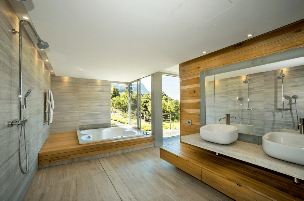winter Love Island villa, winter, Love Island, 2020, South Africa, Cape Town, villa, house, bathroom, jacuzzi