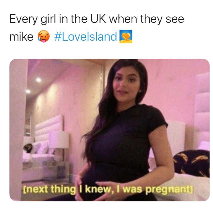 Love Island, memes, meme, reaction, Twitter, funny, savage, winter, winter love island, south africa, cape town, Mike, Kylie jenner, pregnant