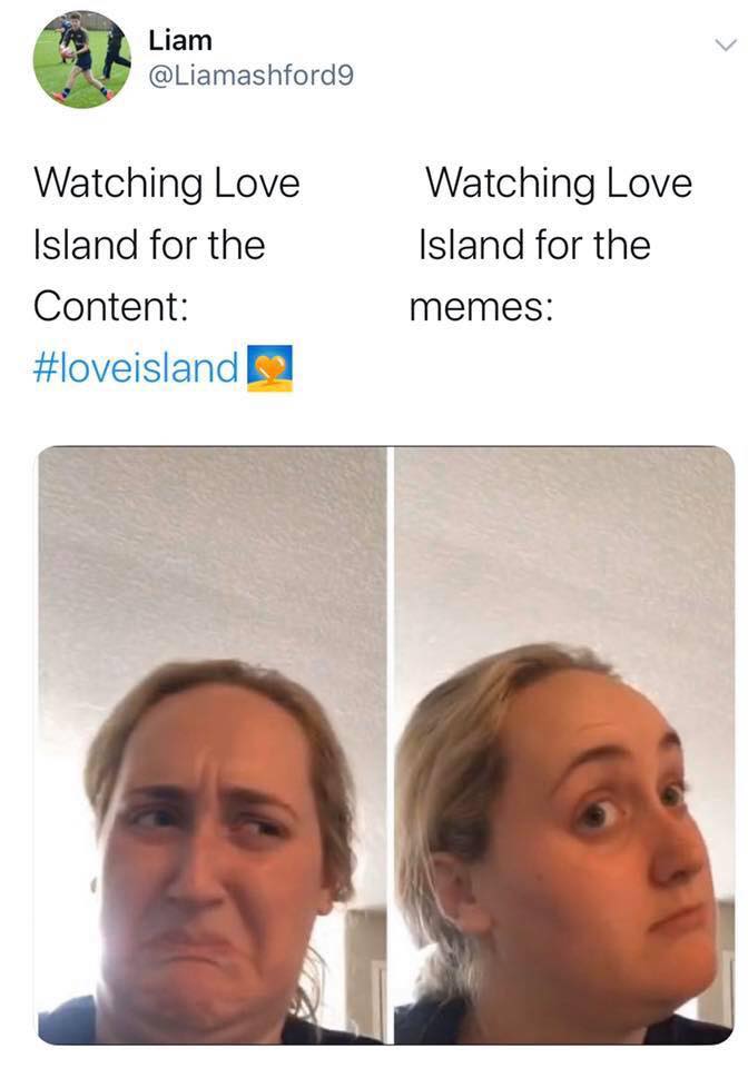 Love Island, memes, meme, reaction, Twitter, funny, savage, winter, winter love island, south africa, cape town