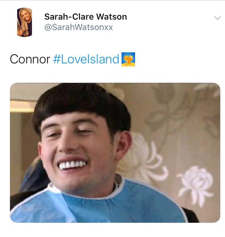 Love Island, memes, meme, reaction, Twitter, funny, savage, winter, winter love island, south africa, cape town, connor, teeth