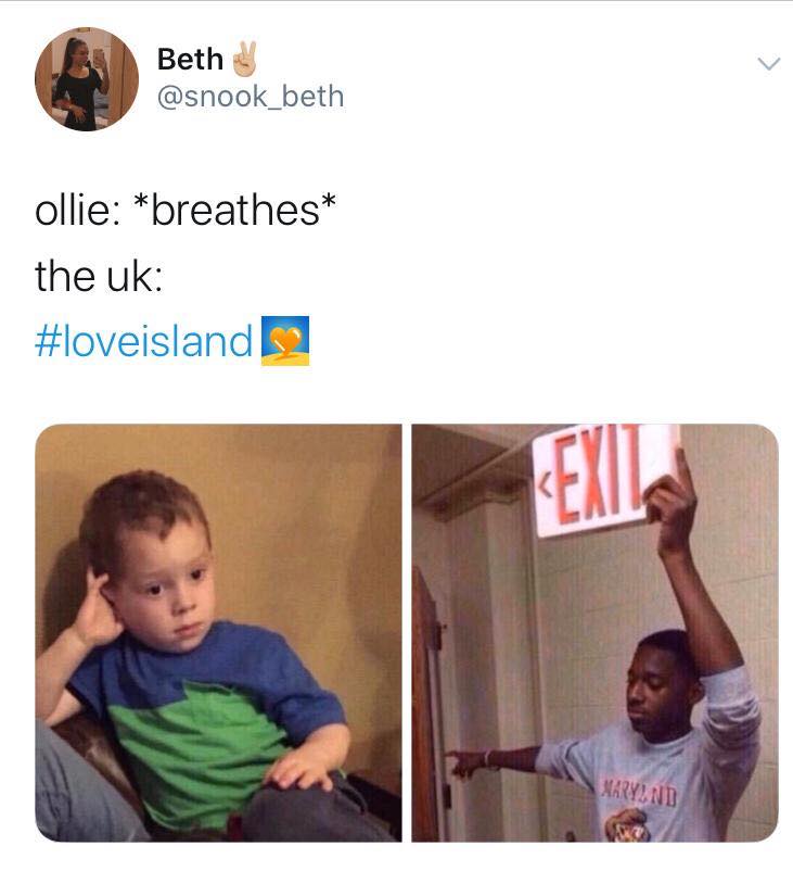 Love Island, memes, meme, reaction, Twitter, funny, savage, winter, winter love island, south africa, cape town