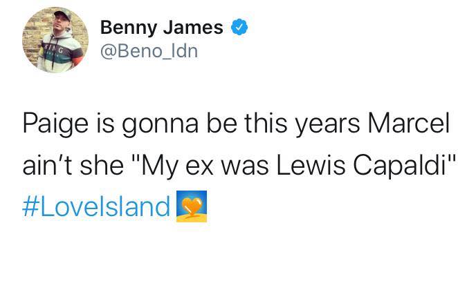 Love Island, memes, meme, reaction, Twitter, funny, savage, winter, winter love island, south africa, cape town, Paige, ex, boyfriend, Lewis Capaldi