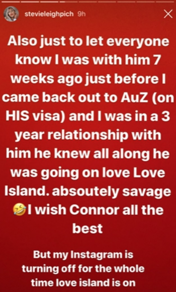 Love Island, winter, 2020, new, series, cast, contestants, Connor Durman, ex, girlfriend, Stevie Pich
