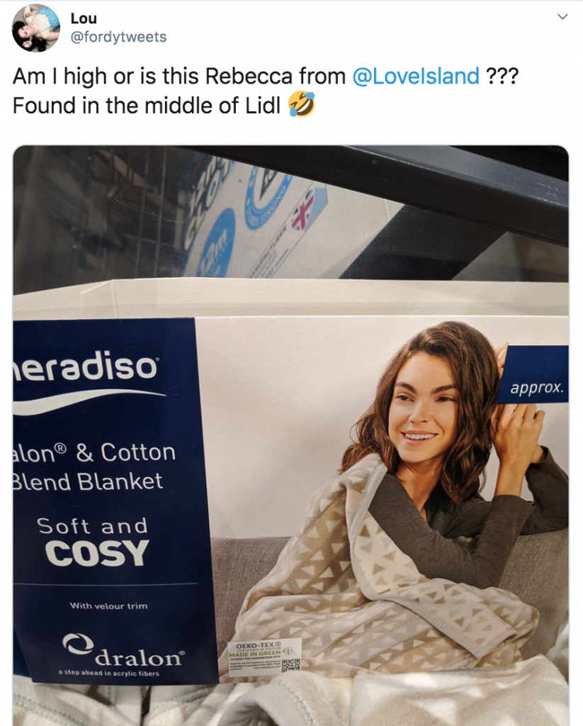 Rebecca Gormley, Rebecca, Love Island, modelling, Lidl, blanket, pictures, Miss Newcastle