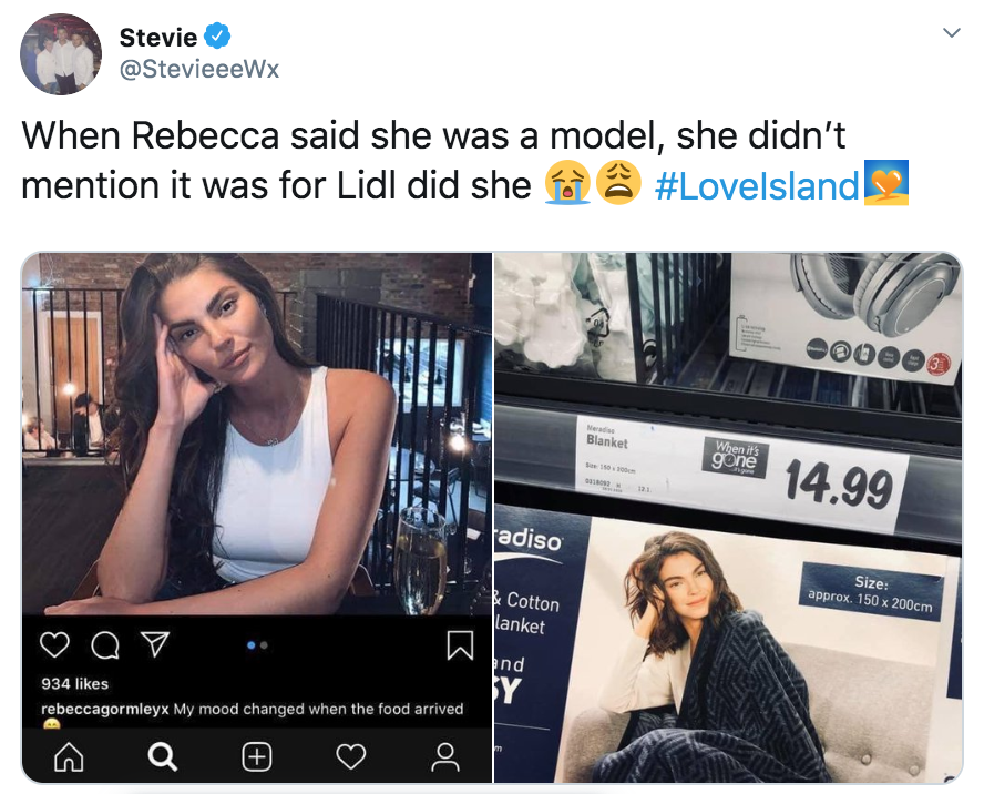 Rebecca Gormley, Rebecca, Love Island, modelling, Lidl, blanket, pictures, Miss Newcastle