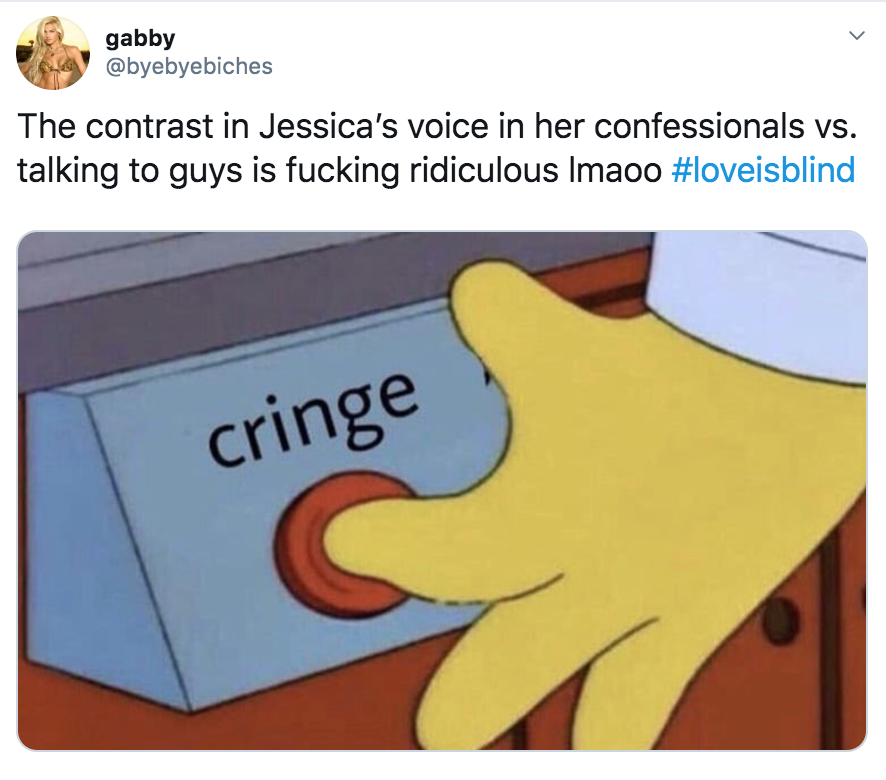 Jessica Love Is Blind, Jessica, Jess, memes, Love Is Blind, Netflix, reactions, Twitter, baby, voice