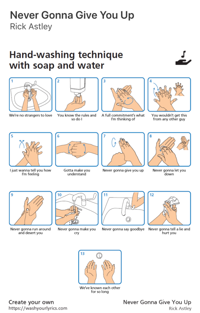 washing hands memes, washing, hand, cleaning, poster, NHS, advice, coronavirus, COVID 19, hand, original, generator, Twitter, #WashYourLyrics, #WashYourHands