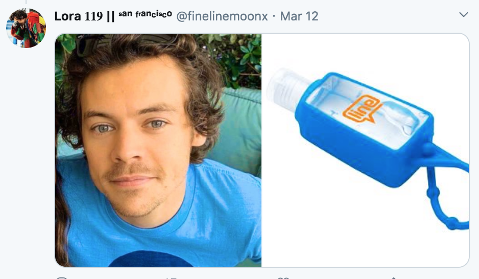 celebrities as hand sanitisers, hand sanitiser, sanitizer, hand, gel, meme, celebs, celebrity, Twitter, thread, coronavirus, COVID-19, wash, Harry Styles, One Direction