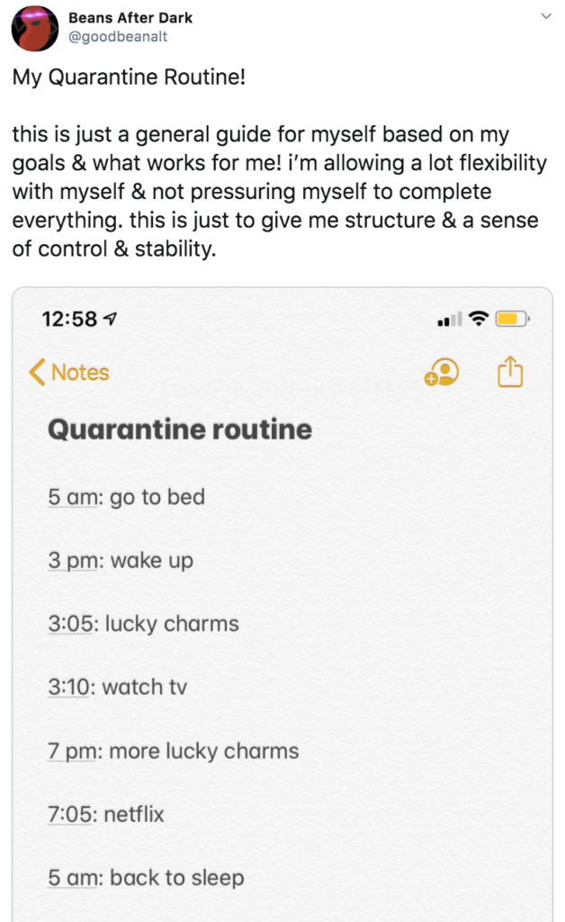My quarantine routine memes, quarantine, routine, meme, format, funny, best, examples, Twitter, origin, start, explained, Coronavirus, COVID-19