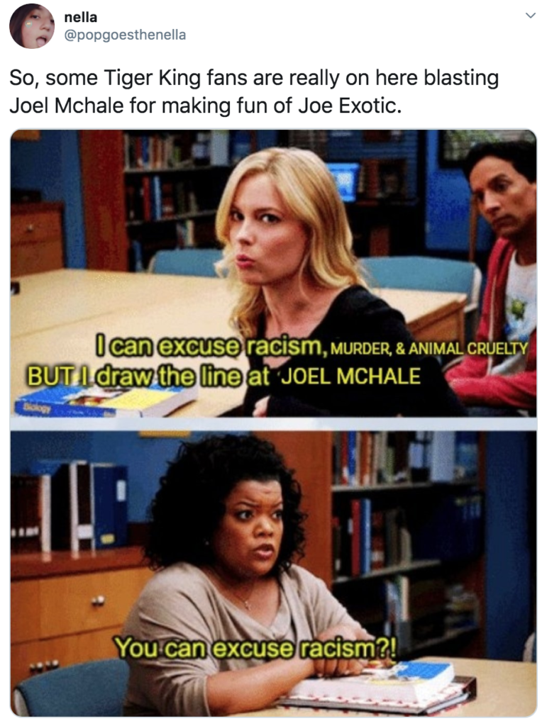Tiger King and I, Tiger King, memes, reactions, review, Netflix, bonus, extra, episode, after show, Joel McHale, savage, funny, AirPods