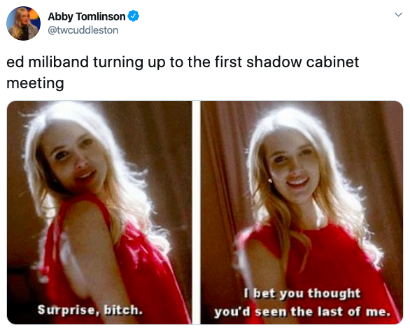 Ed Miliband memes. All the best tweets, memes, and reactions to Ed Miliban's return to the Shadow Cabinet. If you stan Ed Miliband you need these memes.