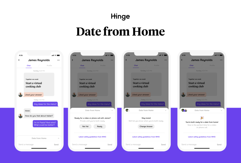 hinge date from home, hinge, date from home, hinge date from home feature, hinge video call, hinge phone call,