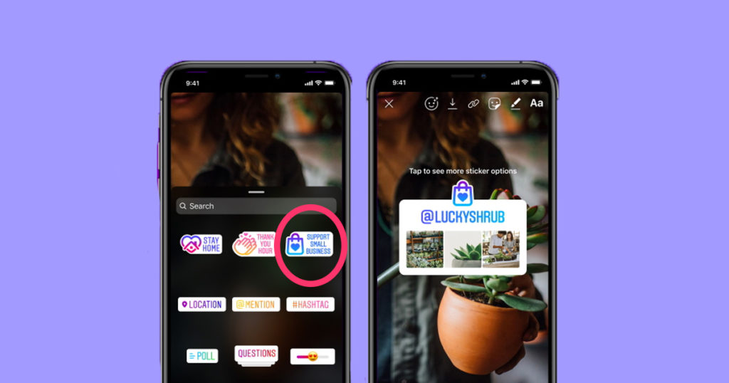 support small businesses, small, business, Instagram, story, filter, sticker, how, use, guide, explained