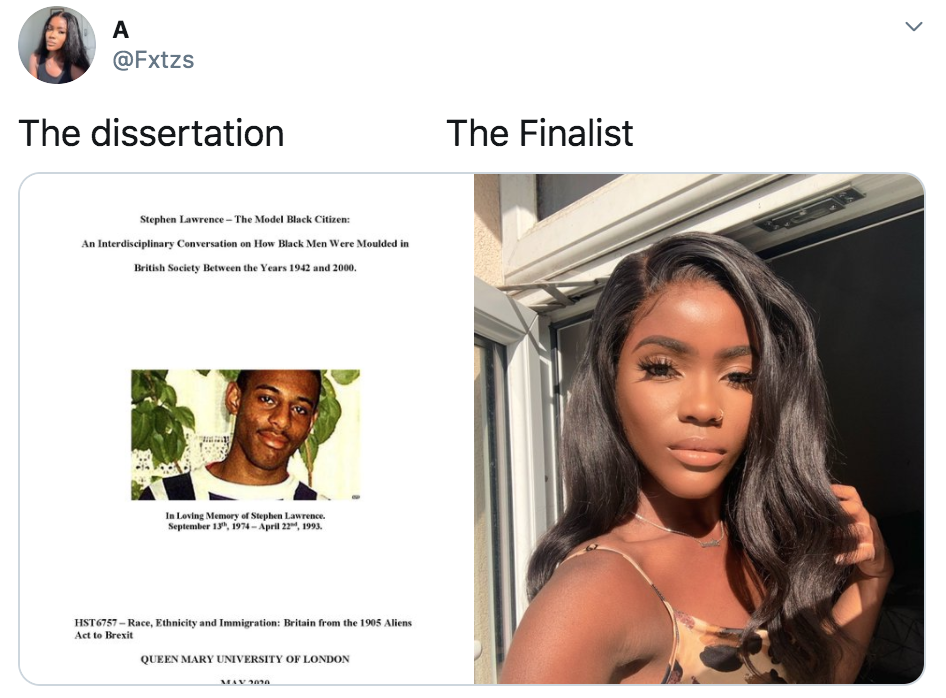 The Dissertation, The Finalist, The Graduate, memes, meme, viral, Twitter, diss, hand in, picture