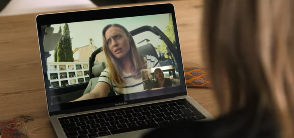 Zoe, white lines, facetime, therapist