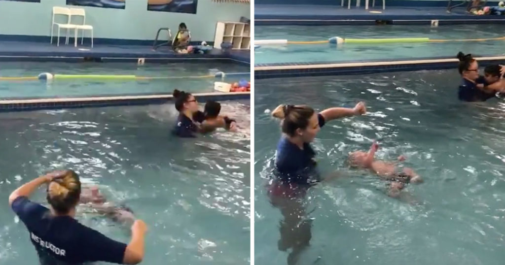 TikTok, video, baby, infant, chucked, thrown, tossed, in, pool, survival, class, swimming, story, behind, explained