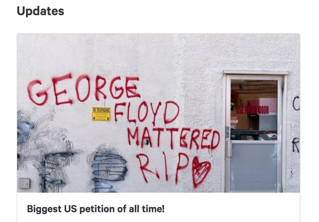 George Floyd, petition, change.org, sign, where, how, signatures, most, history, biggest