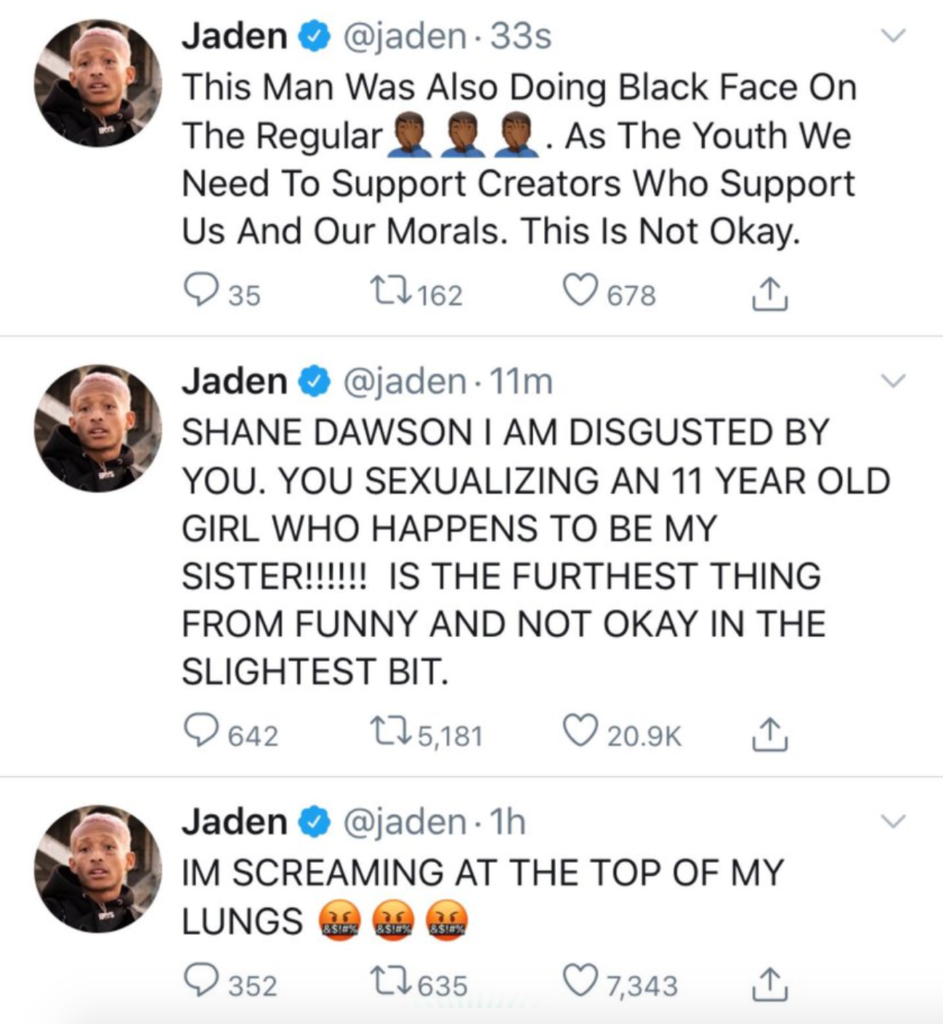 jaden smith, shane dawson, jeffree star, jada smith, will smith