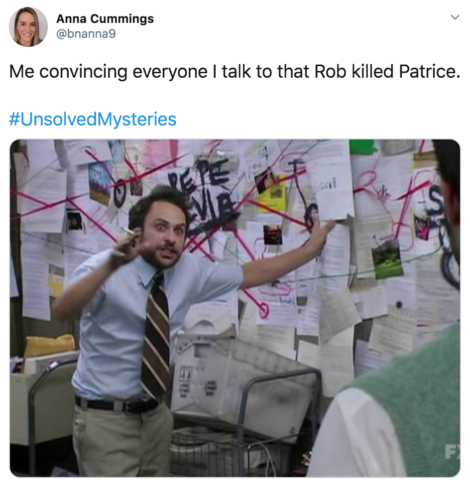 Unsolved Mysteries, Netflix, reactions, memes, Twitter, Patrice, Rob, Carole Baskin, review, series