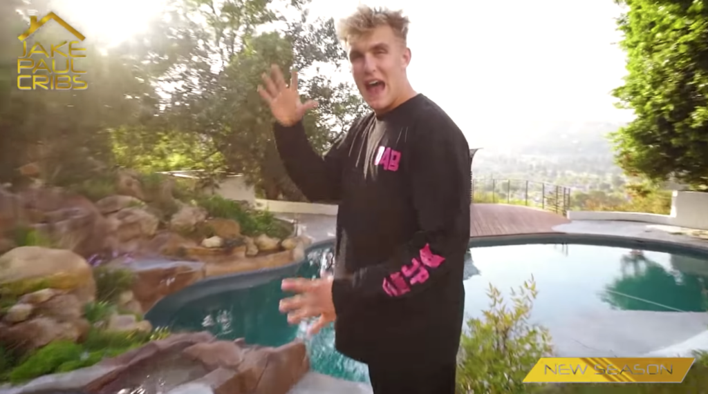 jake paul house, youtuber houses, swimming pool