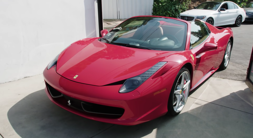 david dobrik car, ferrari, house, youtuber houses