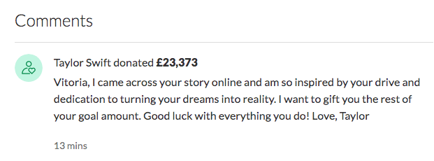 Taylor Swift donation