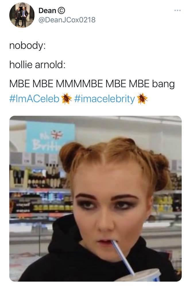I'm A Celebrity memes, I'm A Celeb, I'm A Celebrity, Get Me Out Of Here, memes, reactions, meme, Twitter, episode one, last night, Hollie Arnold, MBE
