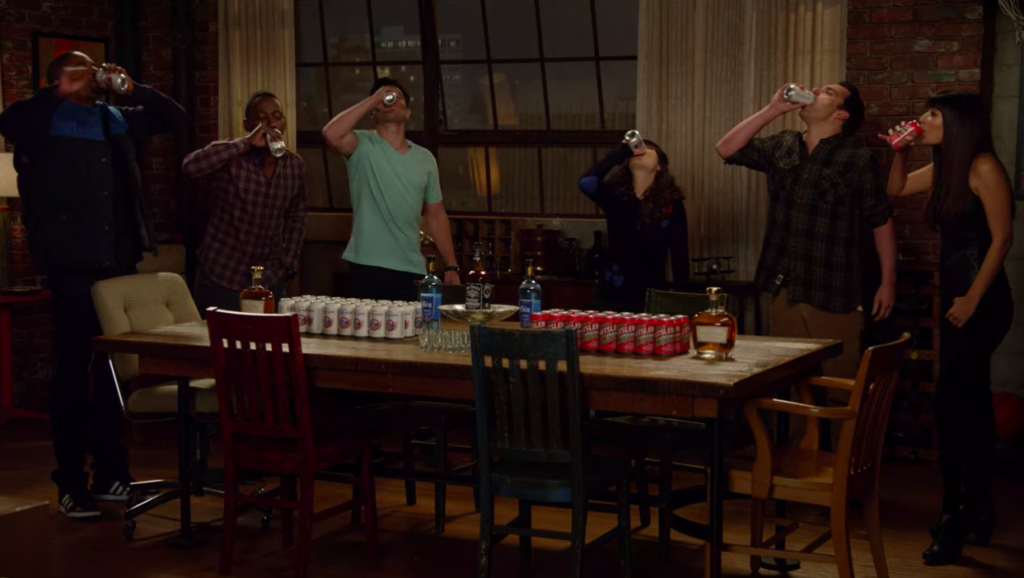 true american, new girl, drinking game, rules