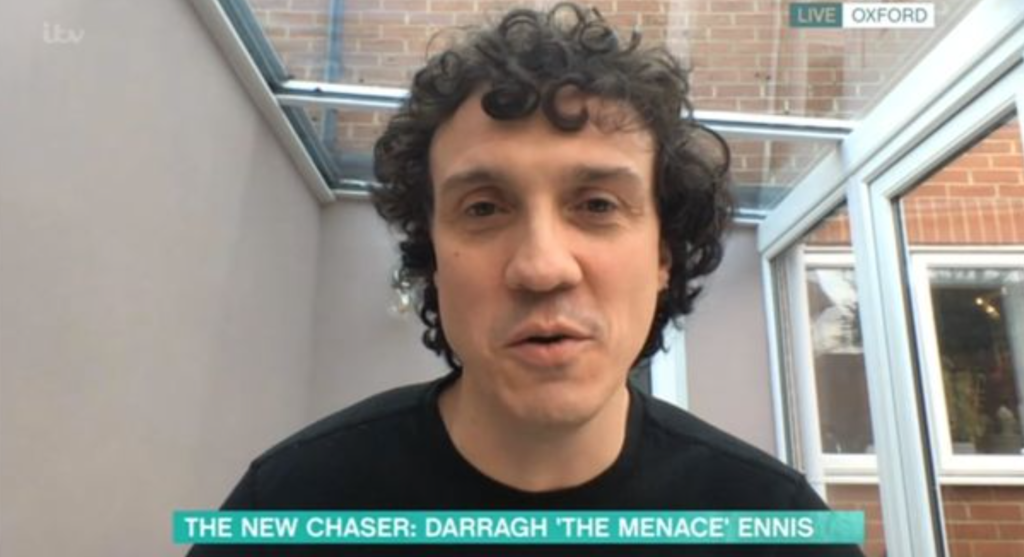 The Chase, new chaser, Darragh Ennis, The Menace, ITV, new, age, job, work, Oxford, Irish